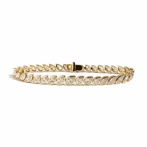 Marquise Bezel Set Graduated Bracelet - 1